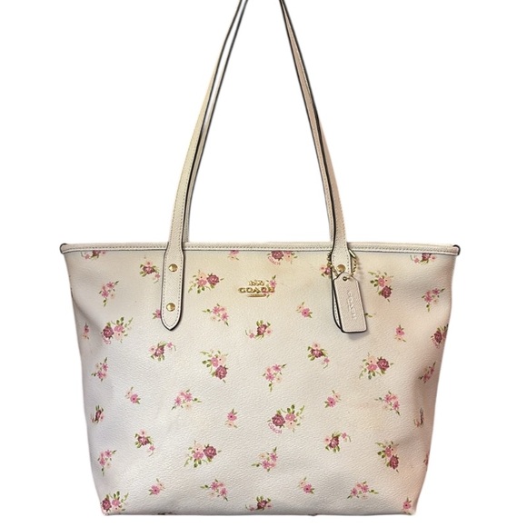 Coach City Zip Tote Daisy Bundle Print Chalk Multi F29487 - Picture 1 of 16
